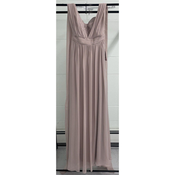 Birdy Grey Dresses & Skirts - Birdy Grey Grace Taupe Chiffon Convertible Gown XS NWT
